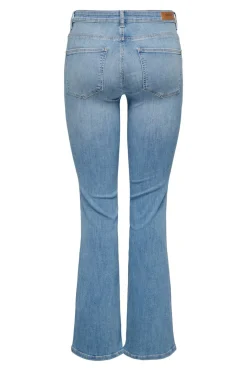Jeans Flared Tiro Medio