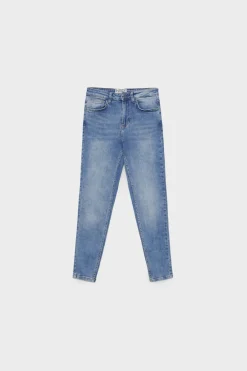 Jeans Skinny Tiro Medio