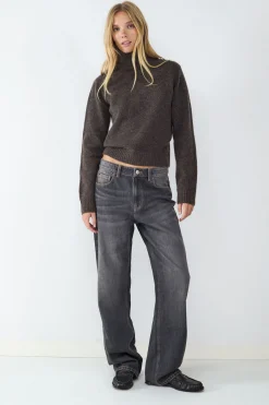 Jeans straight mid rise