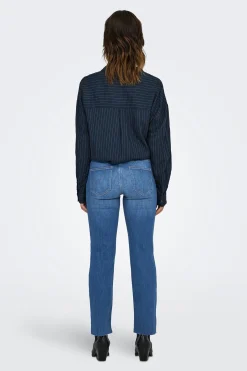 Jeans Straight Tiro Medio