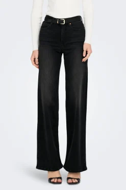 Jeans Wide Leg Tiro Alto