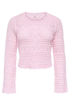 Jersey calado cropped