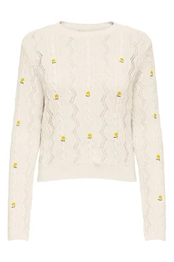 Jersey con calados y bordados