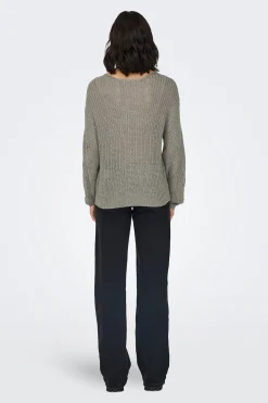 Jersey cuello pico lurex