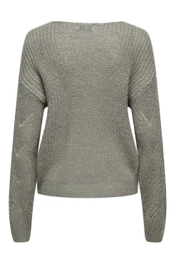 Jersey cuello pico lurex