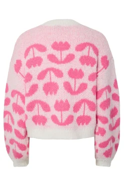 Jersey estampado floral cuello redondo