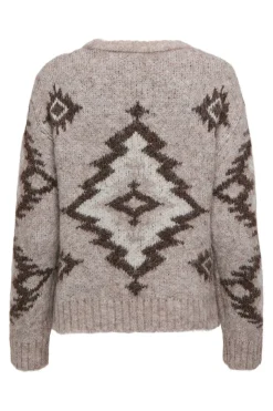 Jersey jacquard cuello redondo