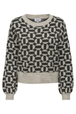 Jersey jacquard cuello redondo