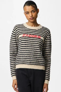 Jersey rayas contraste print jadore