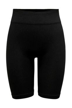 Legging ciclista seamless negro canalé