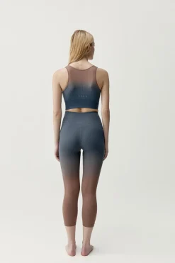 Leggings deportivos Dione gris y marr&oacute;n