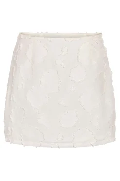 Minifalda blanca textura