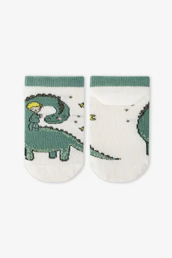 Pack 3 calcetines cortos dino rayas