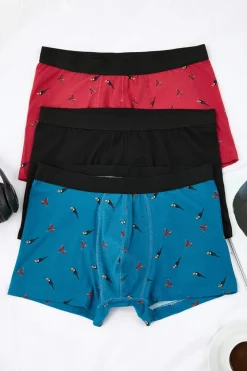 Pack de 3 boxer p&aacute;jaros