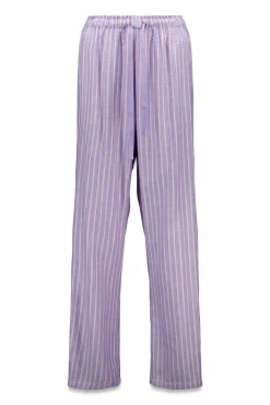 Pantal&oacute;n largo franela print rayas multicolor