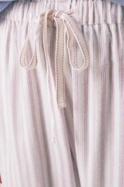 Pantal&oacute;n largo franela print rayas multicolor