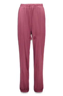 Pantal&oacute;n largo punto suave granate