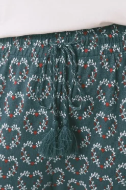 Pantal&oacute;n largo punto ante estampado corazones