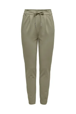 Pantal&oacute;n largo recto cintura alta el&aacute;stica