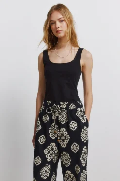 Pantal&oacute;n lino estampado