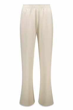Pantal&oacute;n recto ancho canal&eacute; beige
