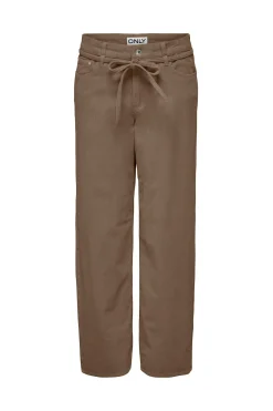 Pantalón recto con cinturón