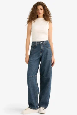 Pantal&oacute;n vaquero de talle alto
