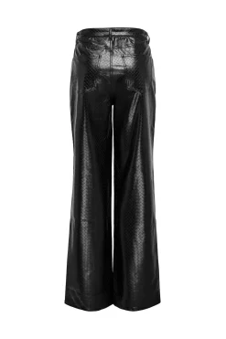 Pantal&oacute;n wide leg piel vegana