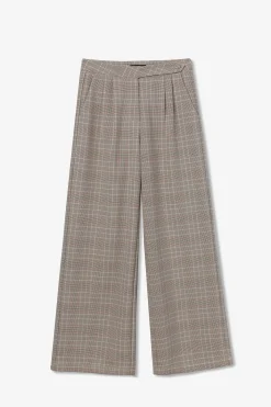 Pantalones Pierna Ancha con Pliegues