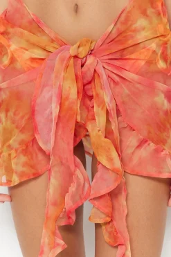 Pareo tie-dye volantes