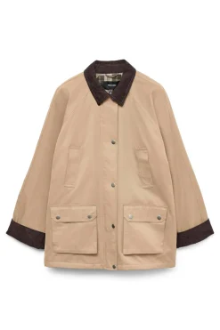 Parka encerada multibolsillos