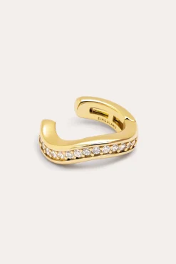 Pendiente Suelto Ear Cuff Hailey Baño Oro