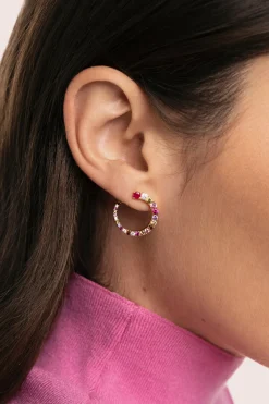 Pendientes Circle Estellar Baño Oro