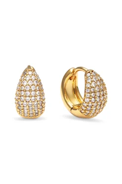 Pendientes Gota Scarlett Ba&ntilde;o Oro