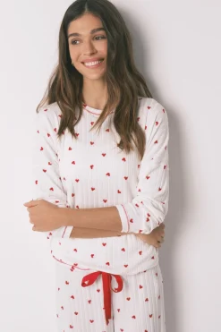 Pijama largo estampado Mickey Cherry