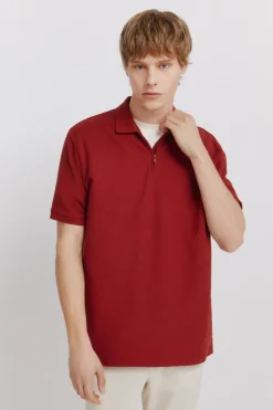 Polo piqué cremallera regular fit