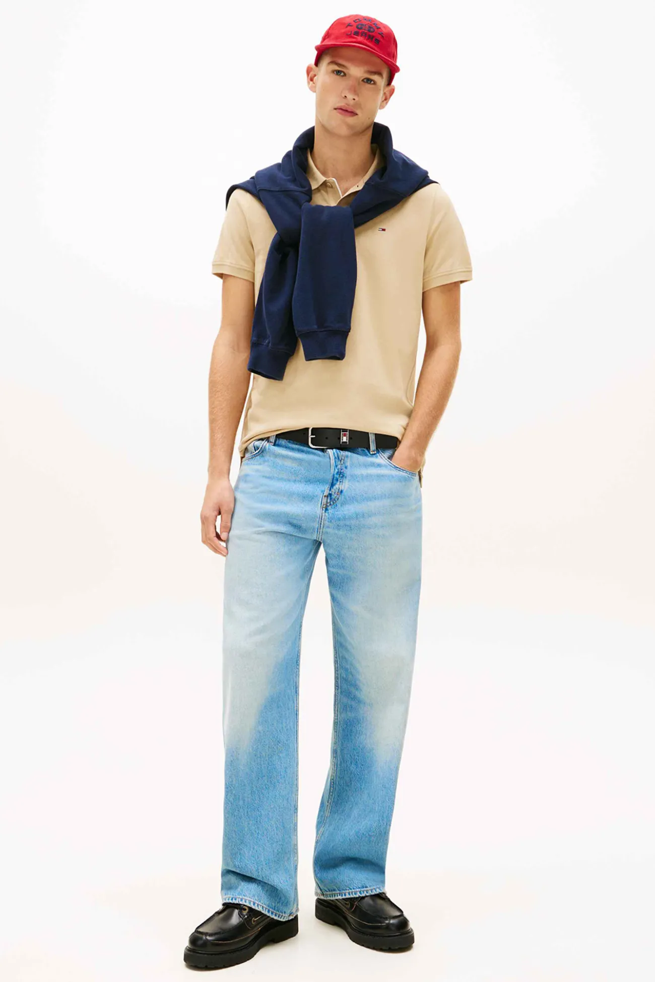 Polo slim manga corta