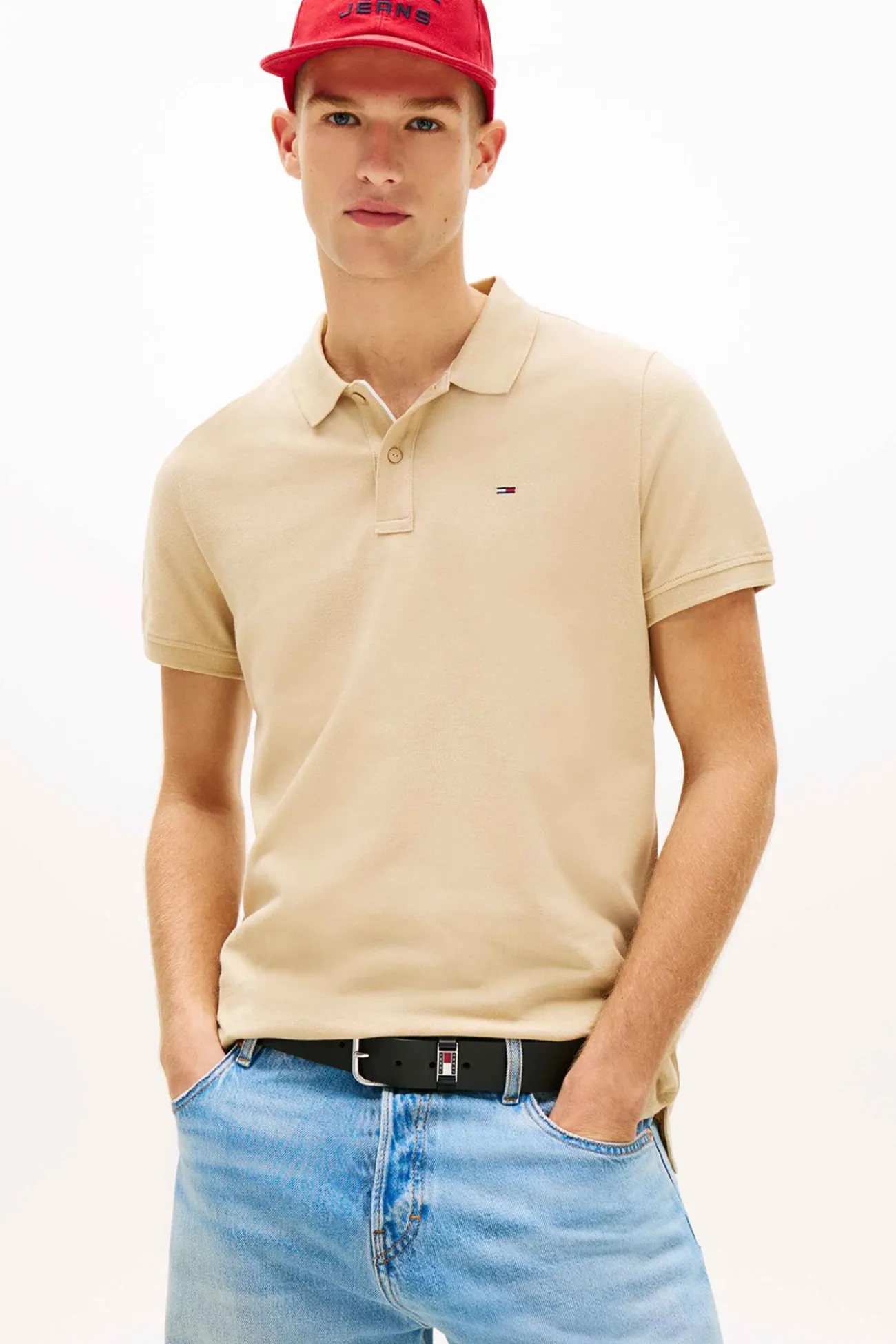 Polo slim manga corta