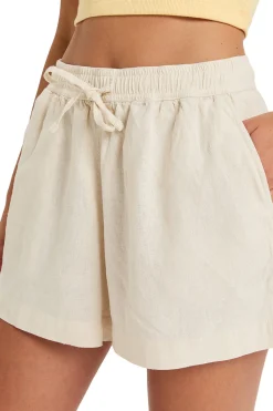 Short lino cintura elástica