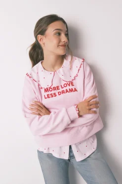 Sudadera algodón rosa