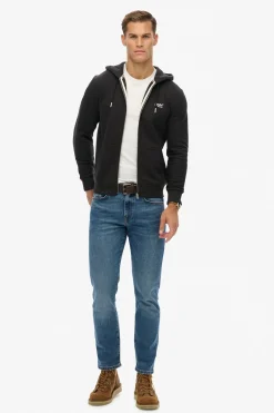 Sudadera básica cremallera y capucha con logotipo