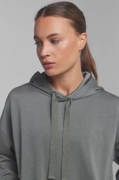Sudadera capucha suave kaki