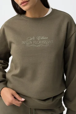 Sudadera con Bordado Frontal