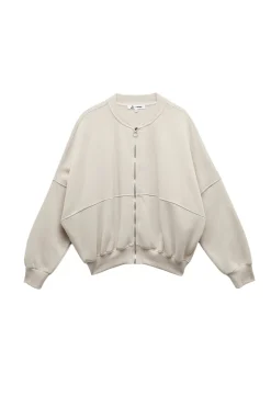 Sudadera con cuello y cremallera