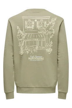Sudadera cuello redondo