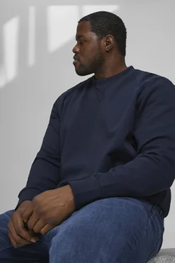 Sudadera cuello redondo b&aacute;sica PLUS