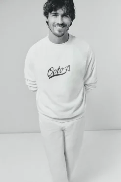 Sudadera logo cuello redondo