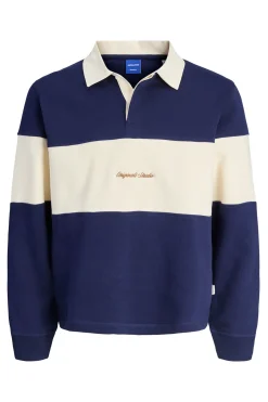 Sudadera tipo polo franja