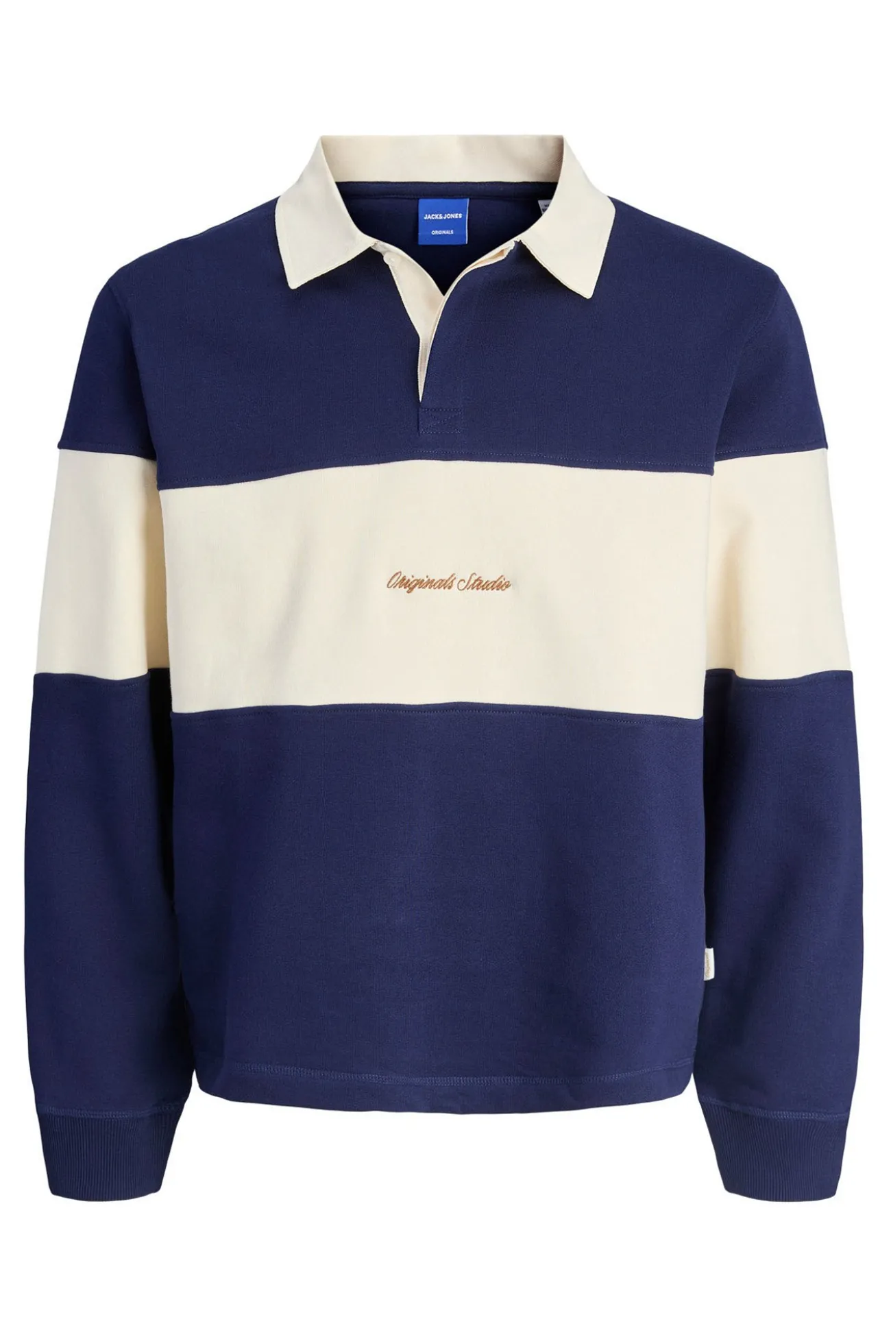 Sudadera tipo polo franja