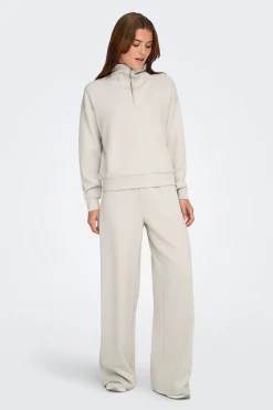 Sudadera zip cuello alto